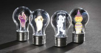 Halloween Lights Sure to Get Glowing Reviews Ghostly lightbulbs