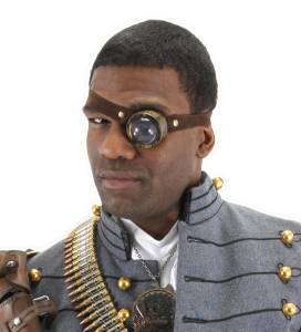Steampunk man with monocle