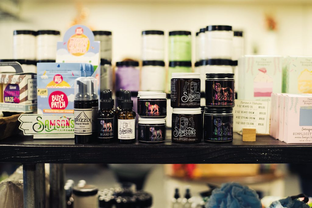 men's personal care products on display