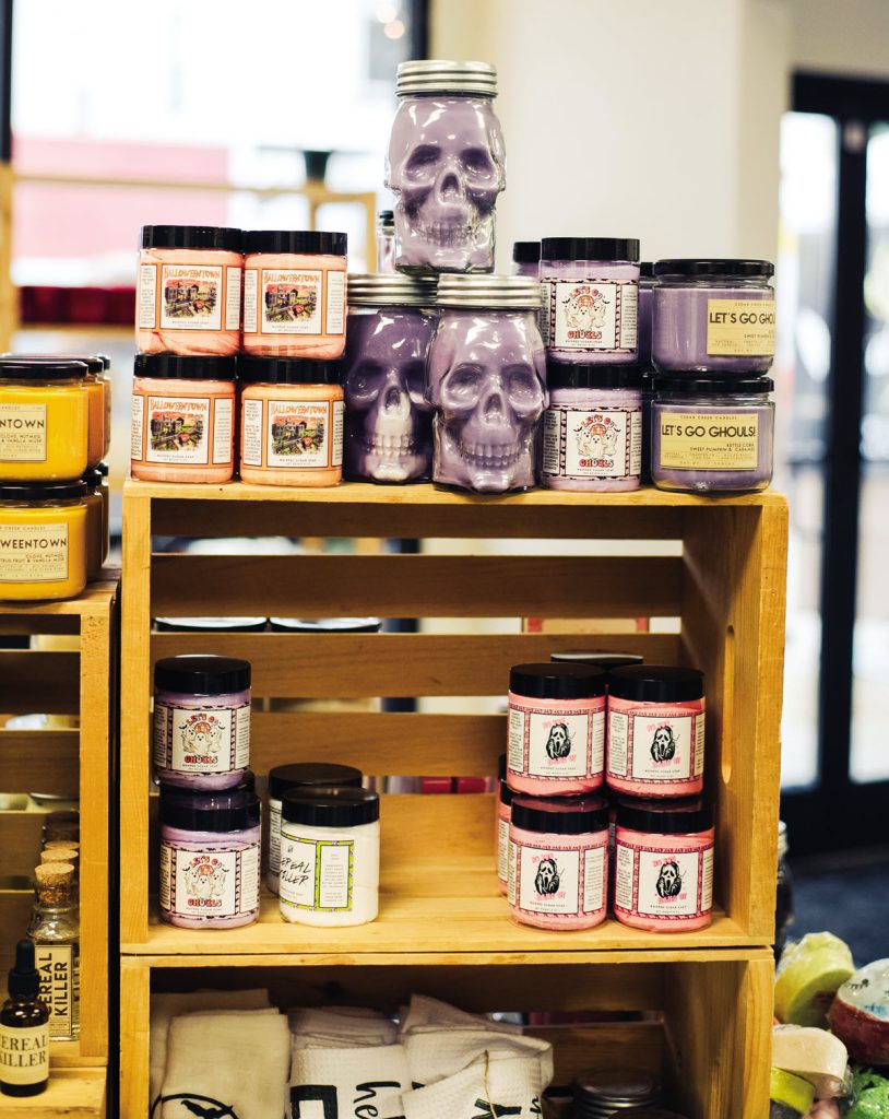 Halloween candle display