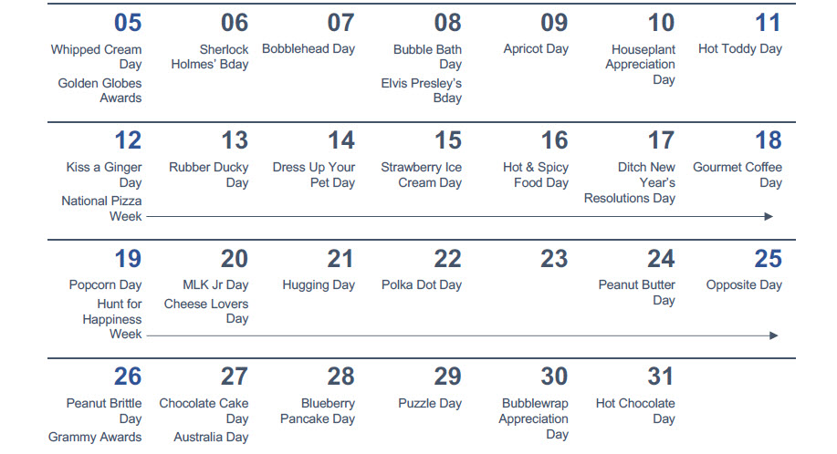 2022 Marketing Calendar for Gift Shops by Flora Delaney