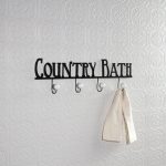 country bath towel holder